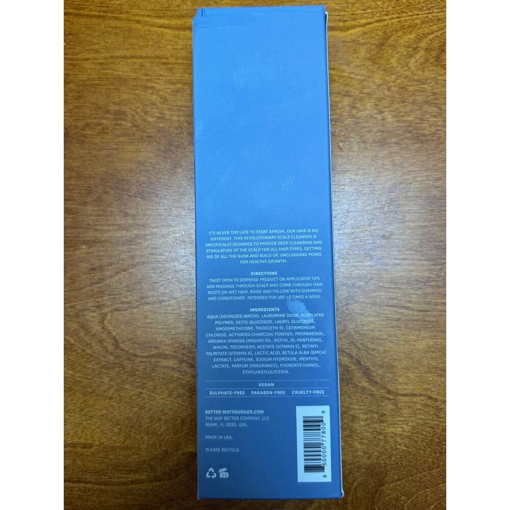 Better Not Younger New Dawn Activated Charcoal Scalp Cleanser, NIB - Picture 4 of 5